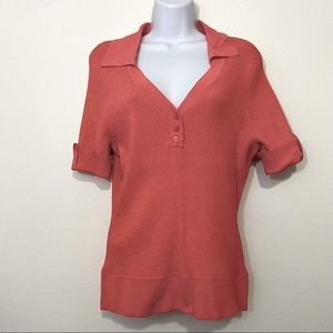 NWT Worthington. Ladies Size Large Coral Colored Top
